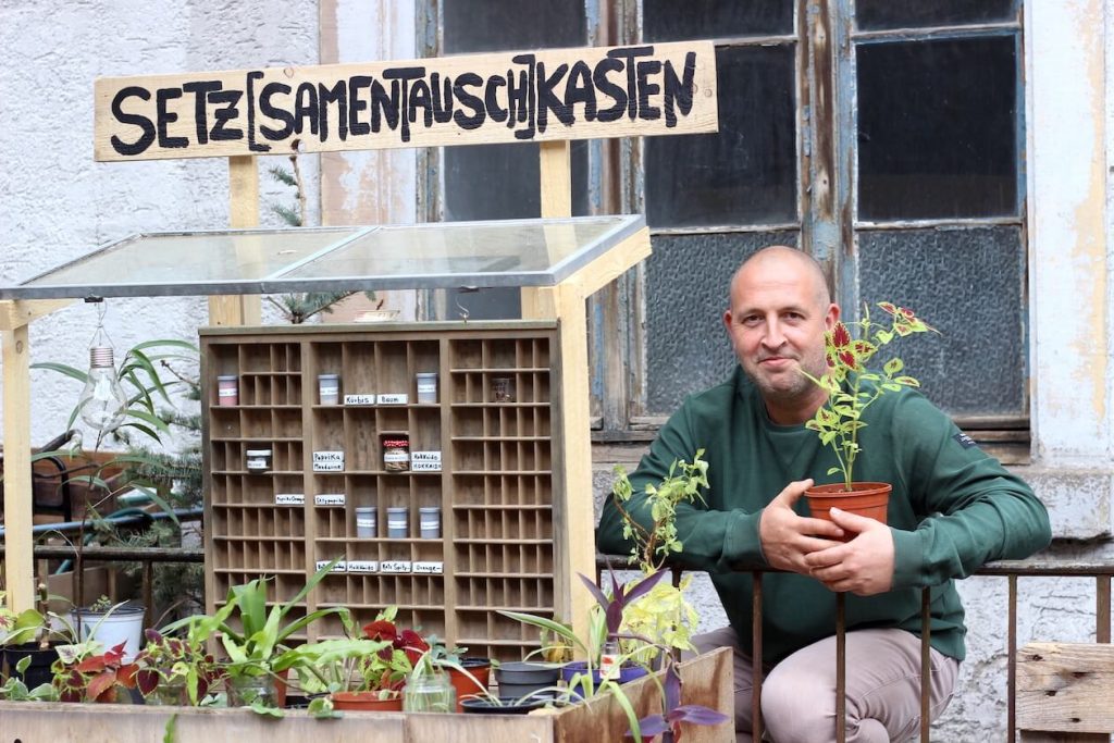 Thomas M. Scheer in der Pflanzen-Tauschbörse Karlsruhe