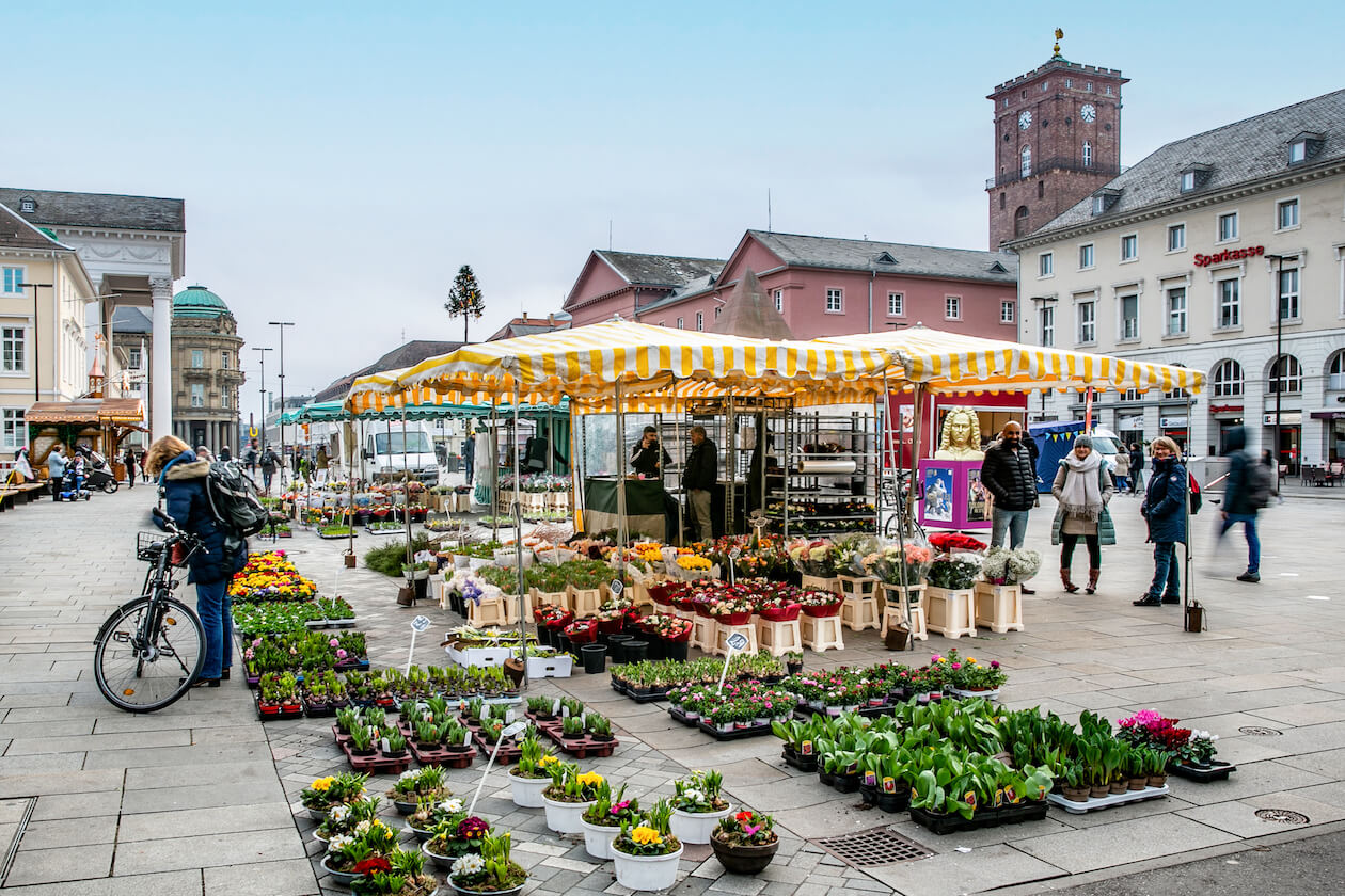 Blumenmarkt Karlsruhe Marktplatz