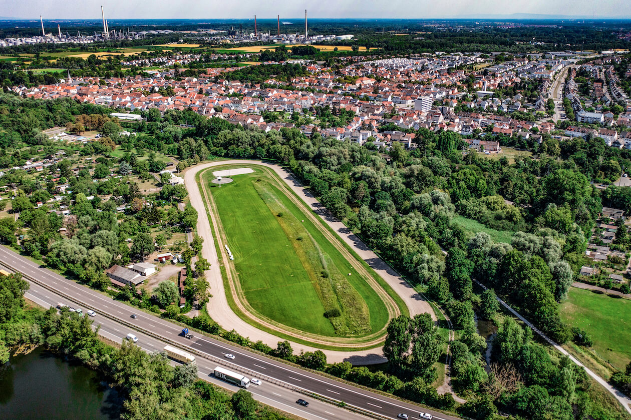 Luftbild Rennbahn Knielingen