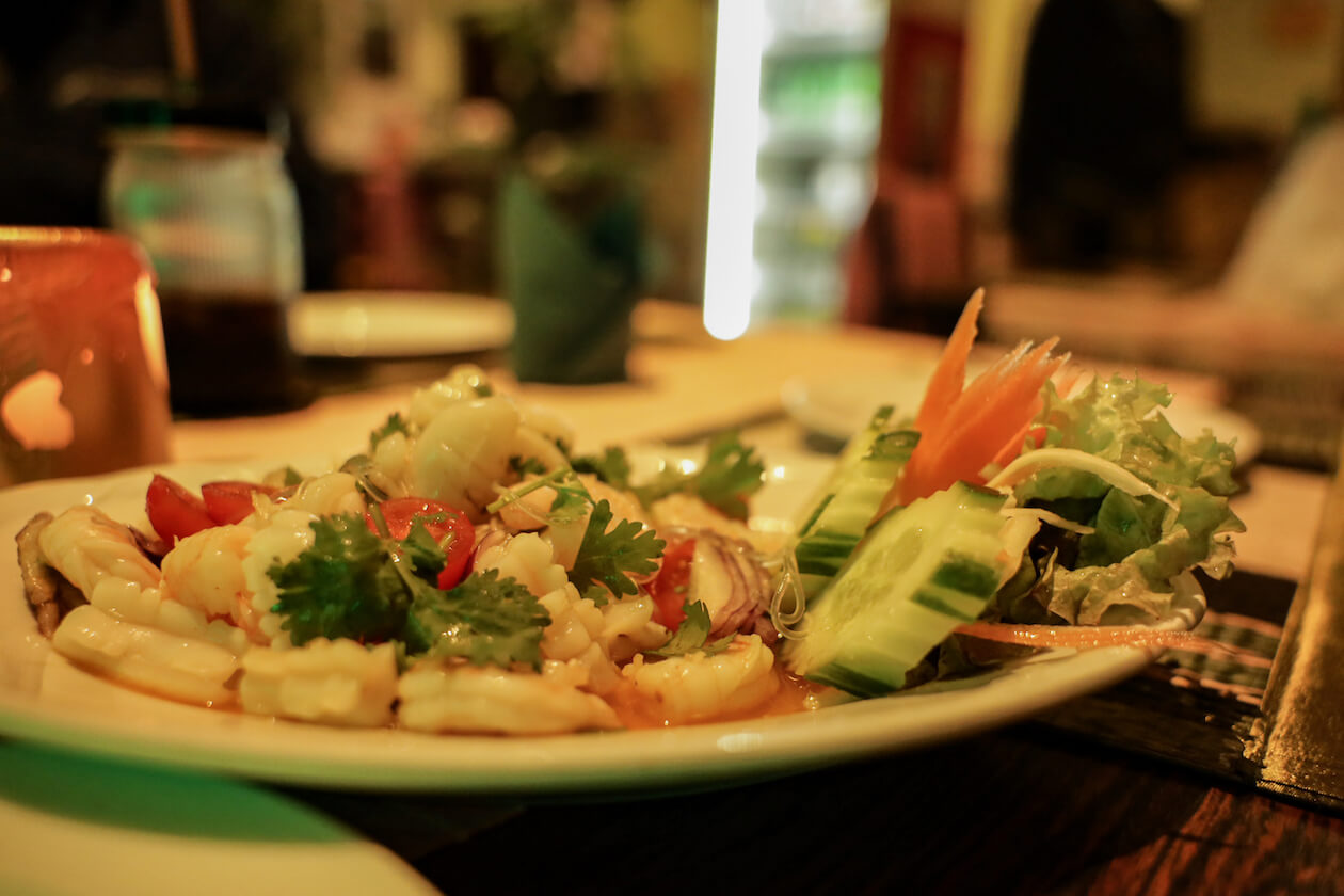 Meeresfrüchte-Salat Thai Time Karlsruhe