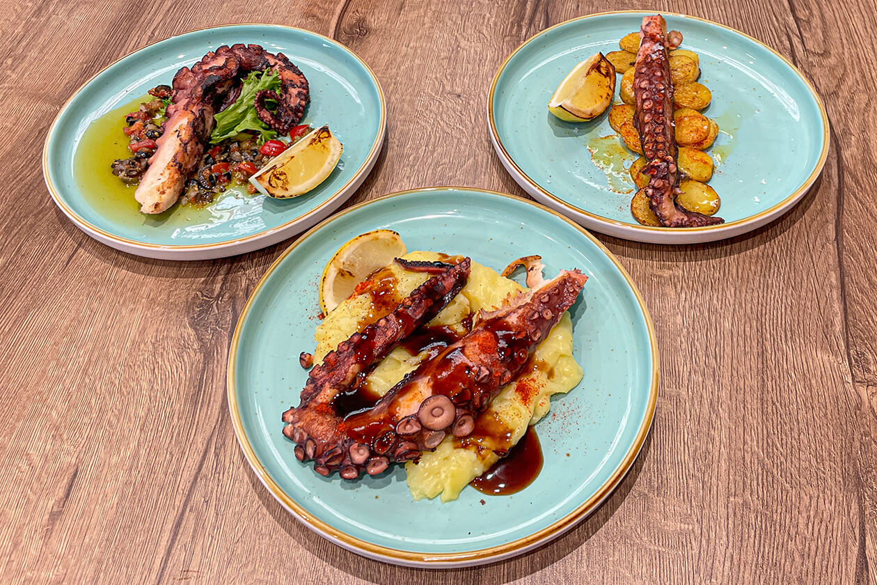 Oktopus-Gerichte Pescobar Karlsruhe