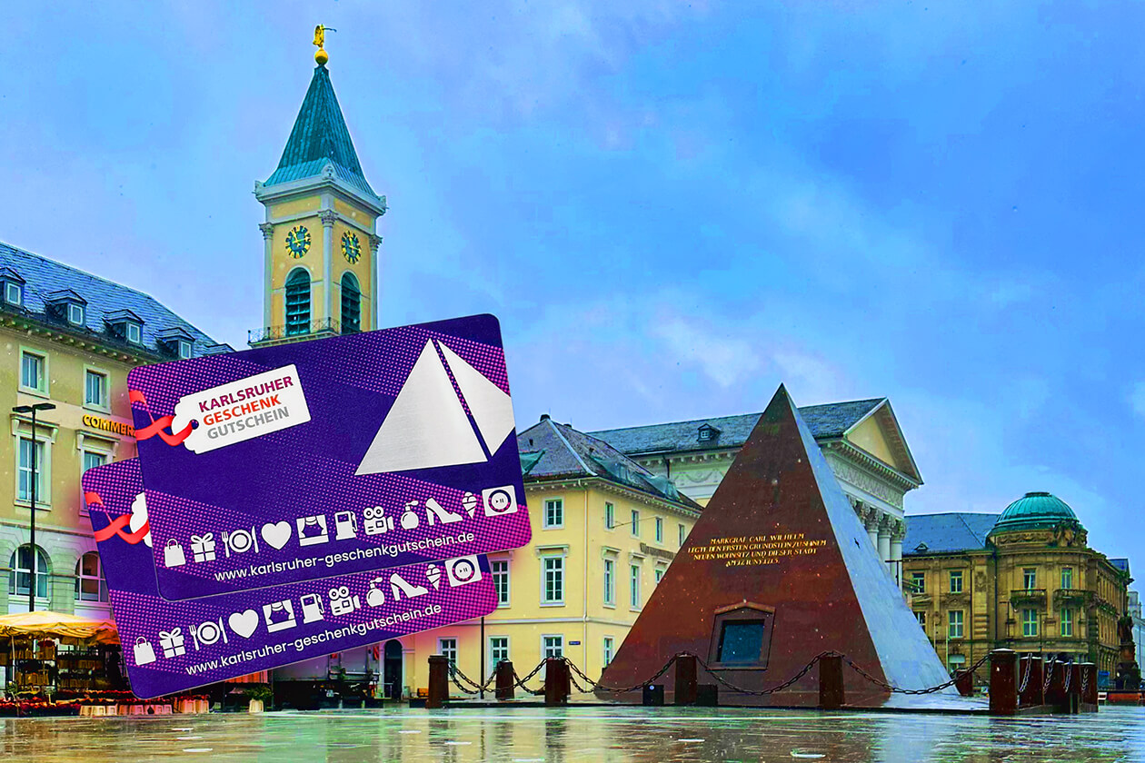City Initiative Karlsruhe Karlsruher Geschenkgutschein Marktplatz