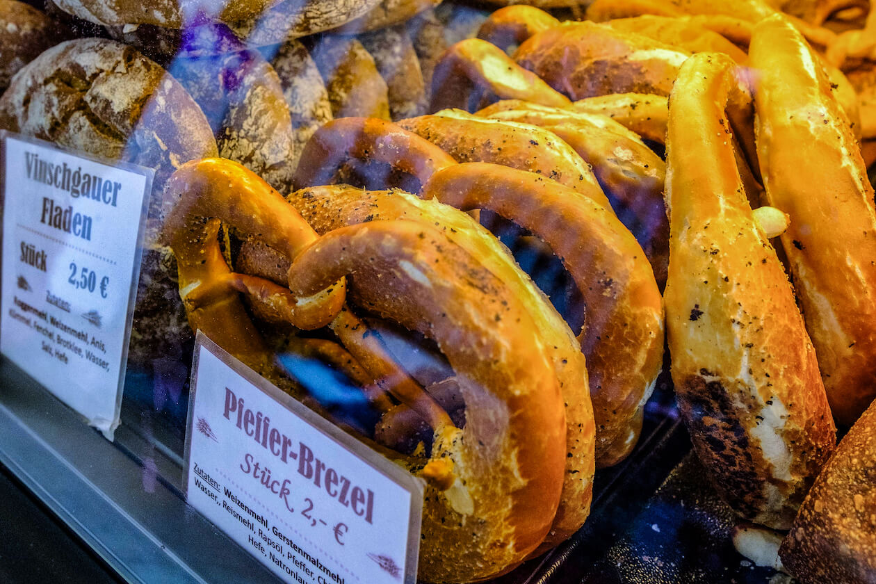 Pfeffer-Brezel Pfälzer Brotbuwe Wochenmarkt Werderplatz