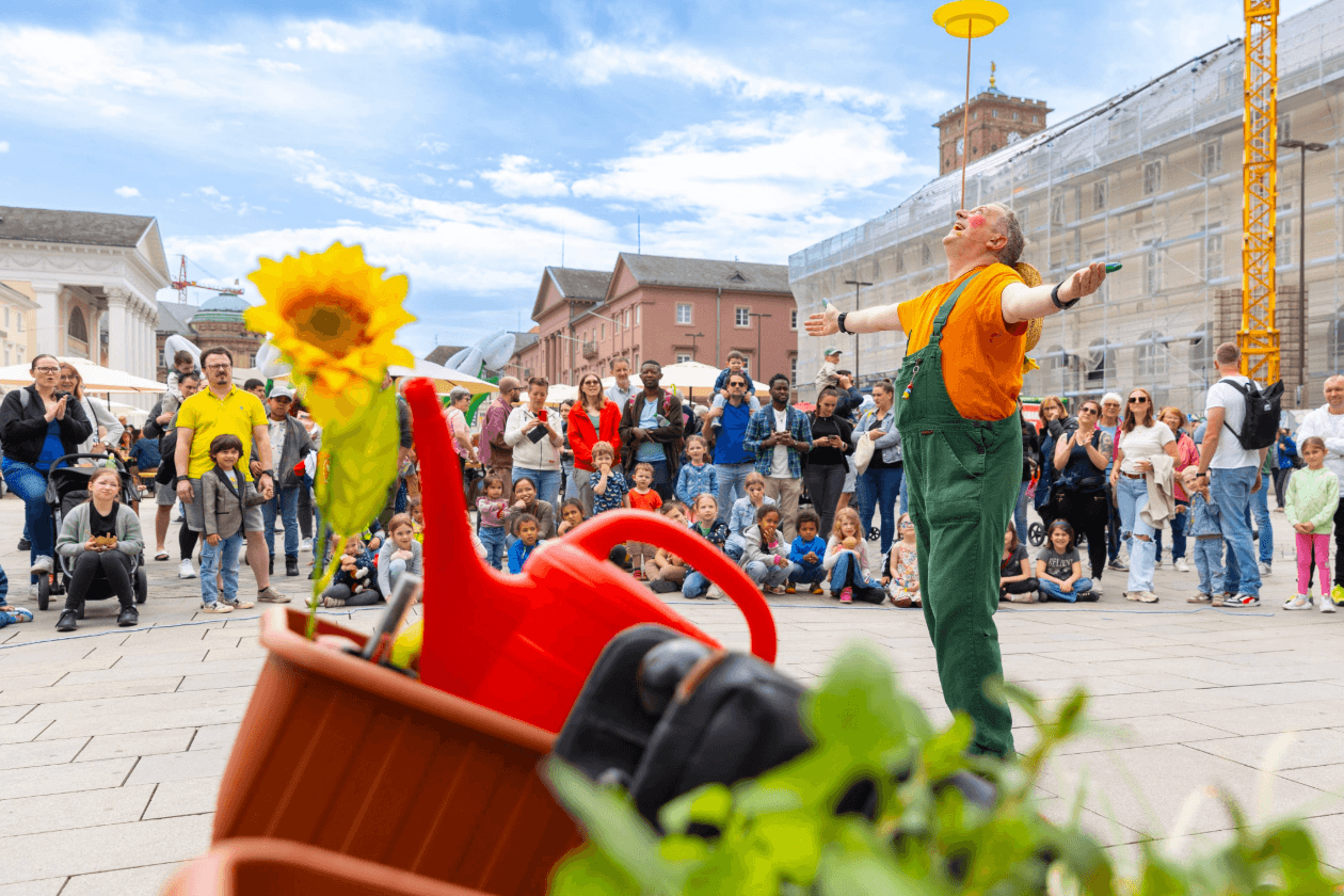 Straßenkunst Marktplatz Karlsruhe