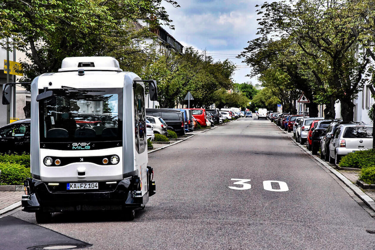 Autonomer Minibus EVA-Shuttle Weiherfeld-Dammerstock Karlsruhe