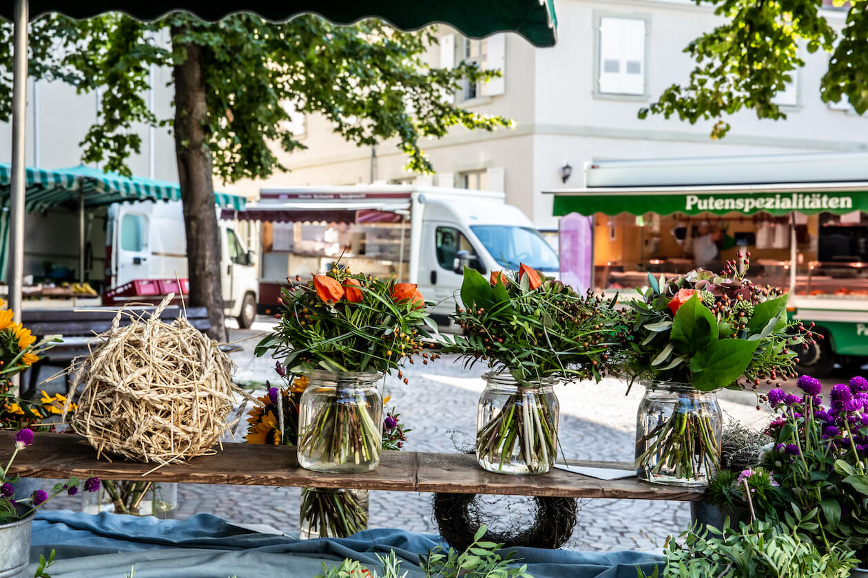 Blumenstand Elke Heuser Durlacher Bauernmarkt