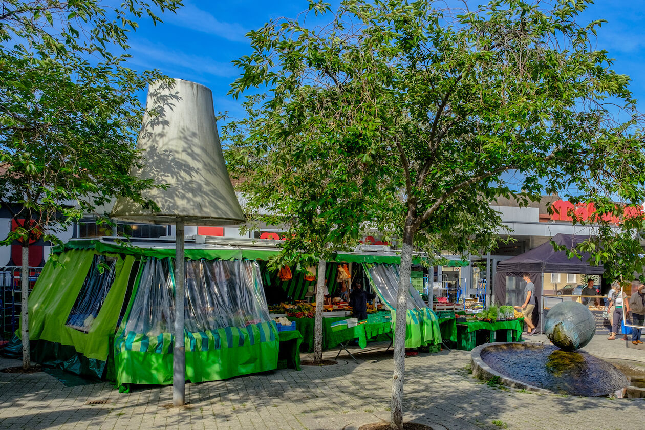 Elsässer Platz Wochenmarkt Knielingen