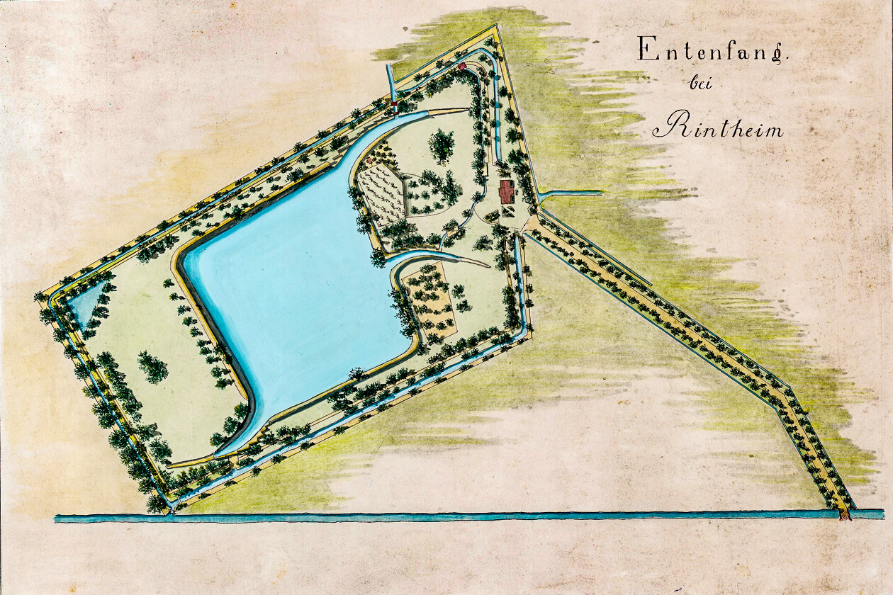 Entenfang Rintheim historische Karte Rintheim Karlsruhe