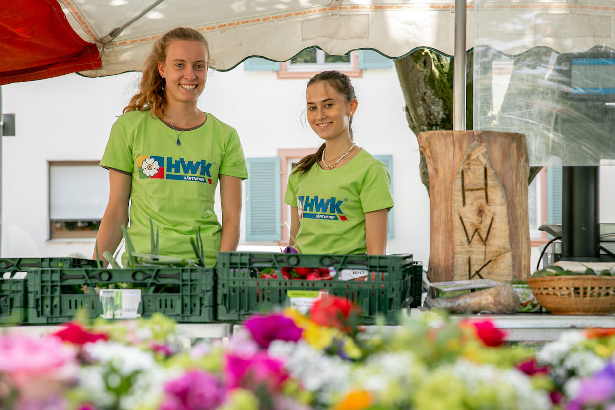 Gemüse und Blumen HWK-Stand Wochenmarkt Weiherfeld-Dammerstock