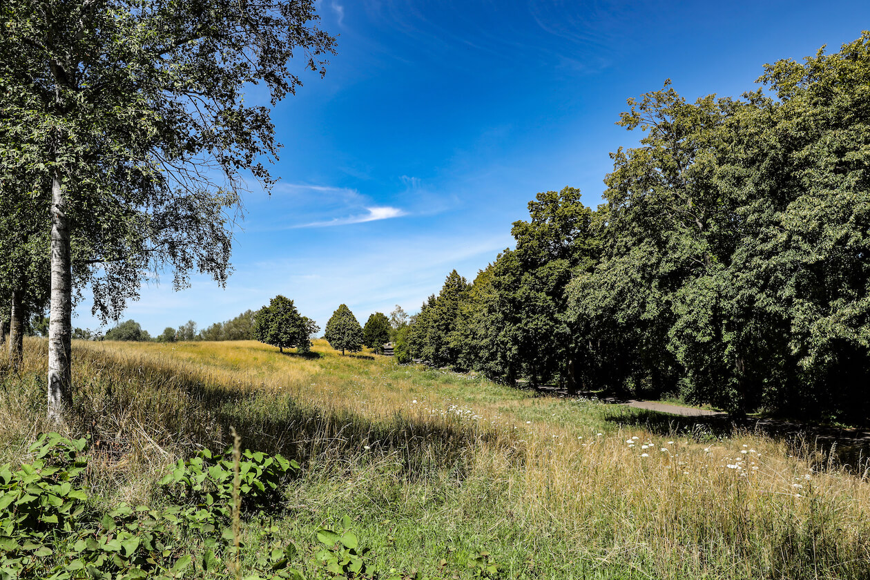 Grünanlage über dem Edeltrudtunnel Beiertheim-Bulach Karlsruhe
