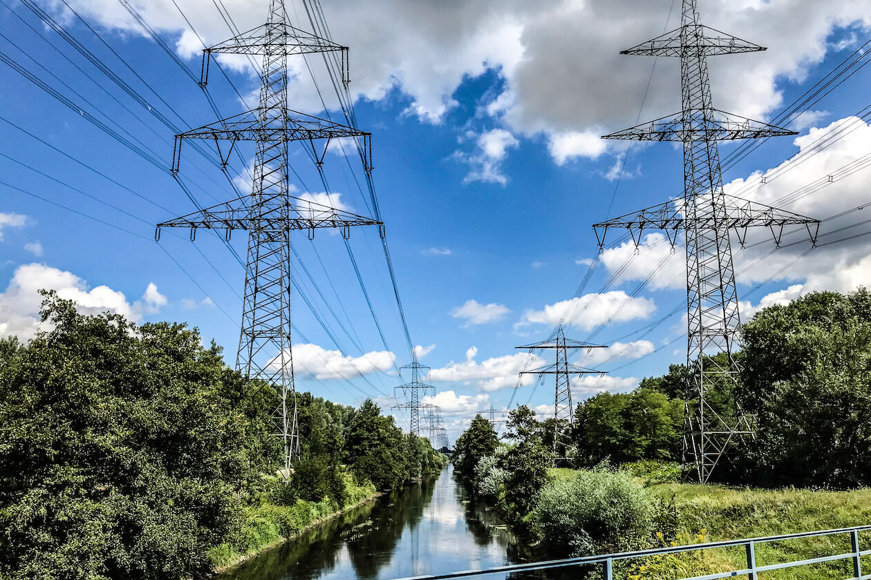 Hochspannungsleitungen Knielingen Karlsruhe