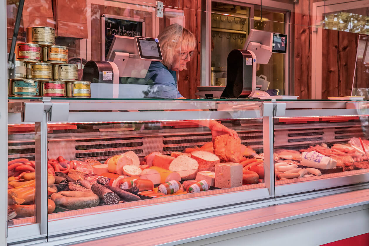 Landmetzgerei Walter Adam Wochenmarkt Gottesauer Platz