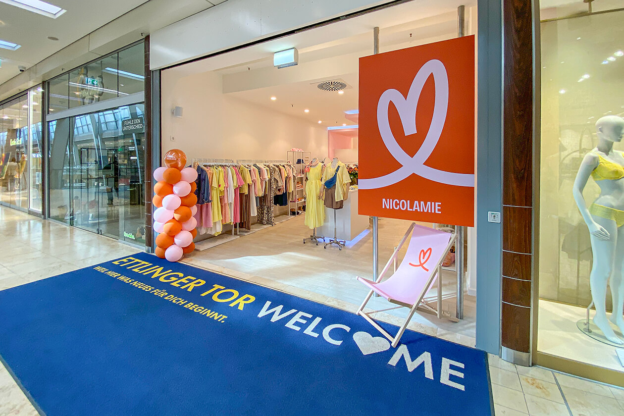 Nicolamie Concept Store Karlsruhe Eingang im ECE