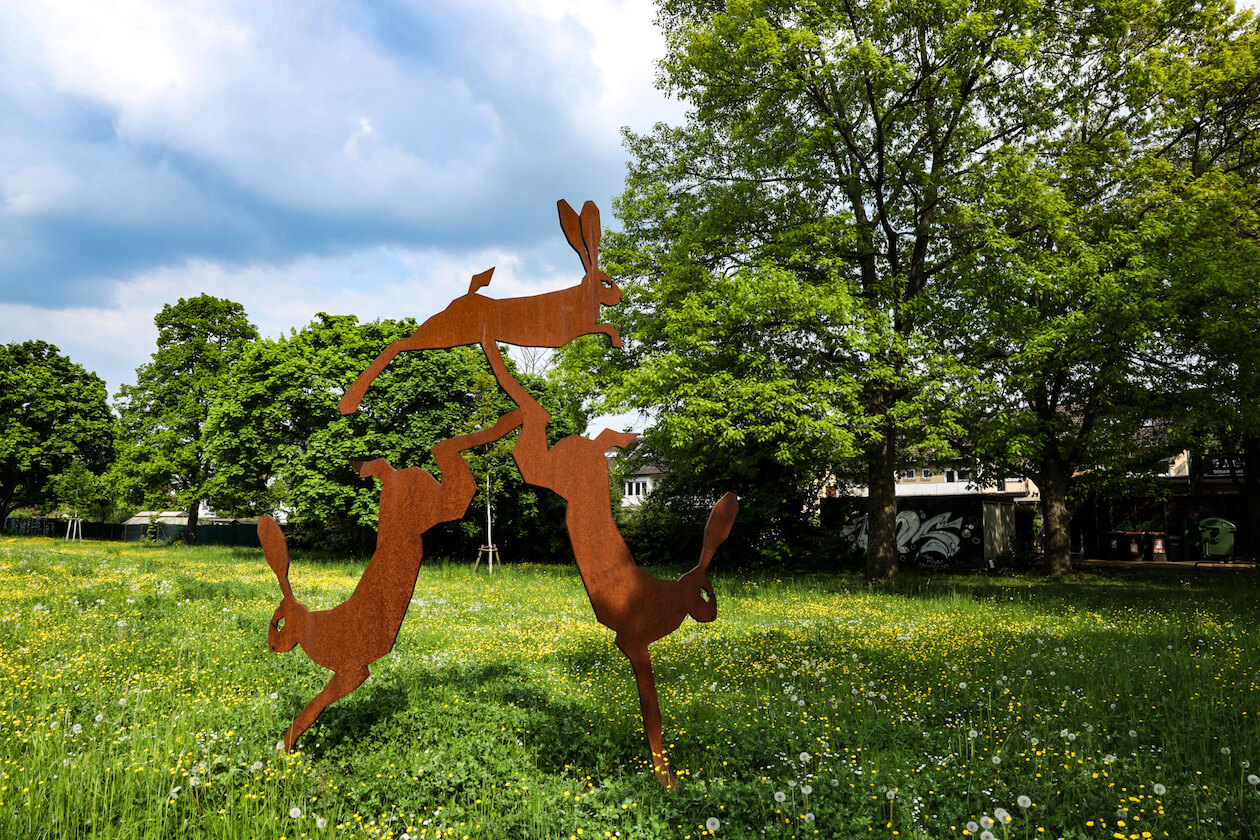 Sandhasen-Skulptur Rintheim Karlsruhe