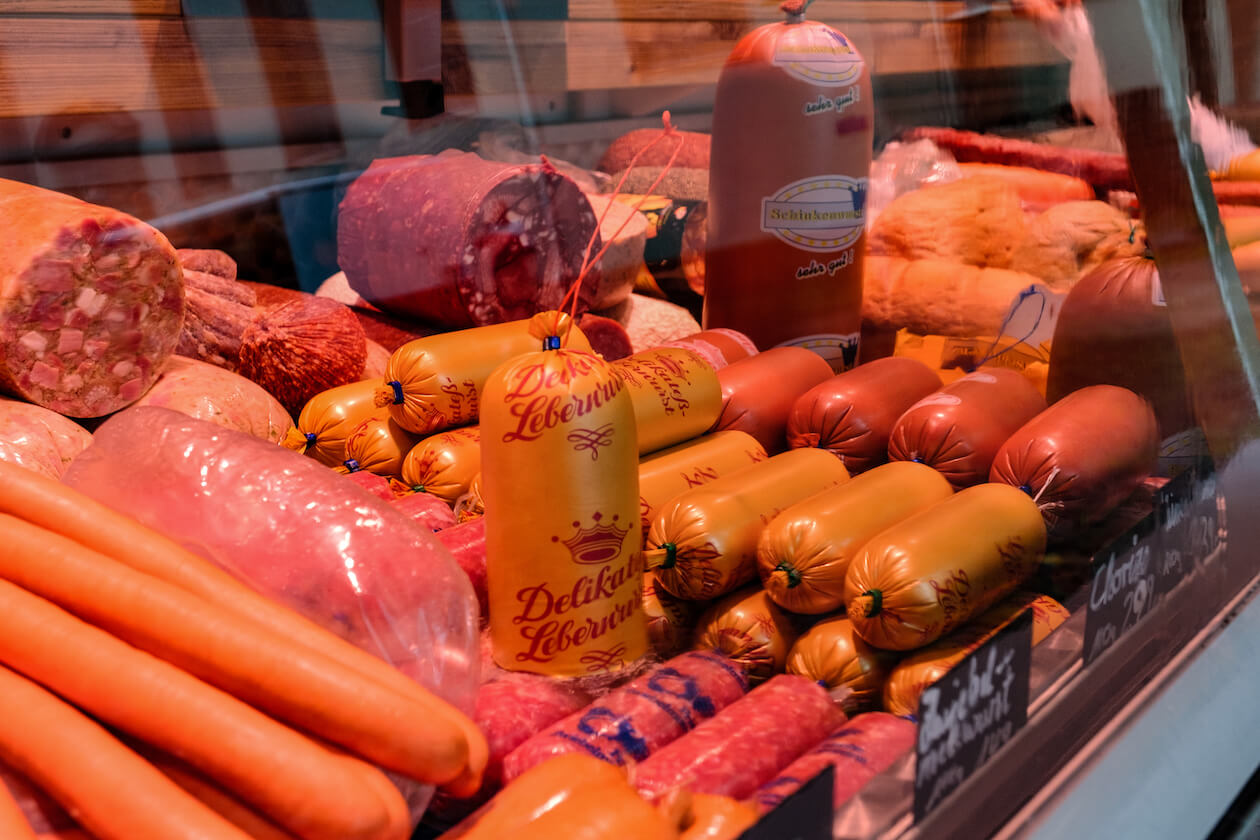 Wochenmarkt Durlach Pfälzer Landmetzgerei Leberwurst