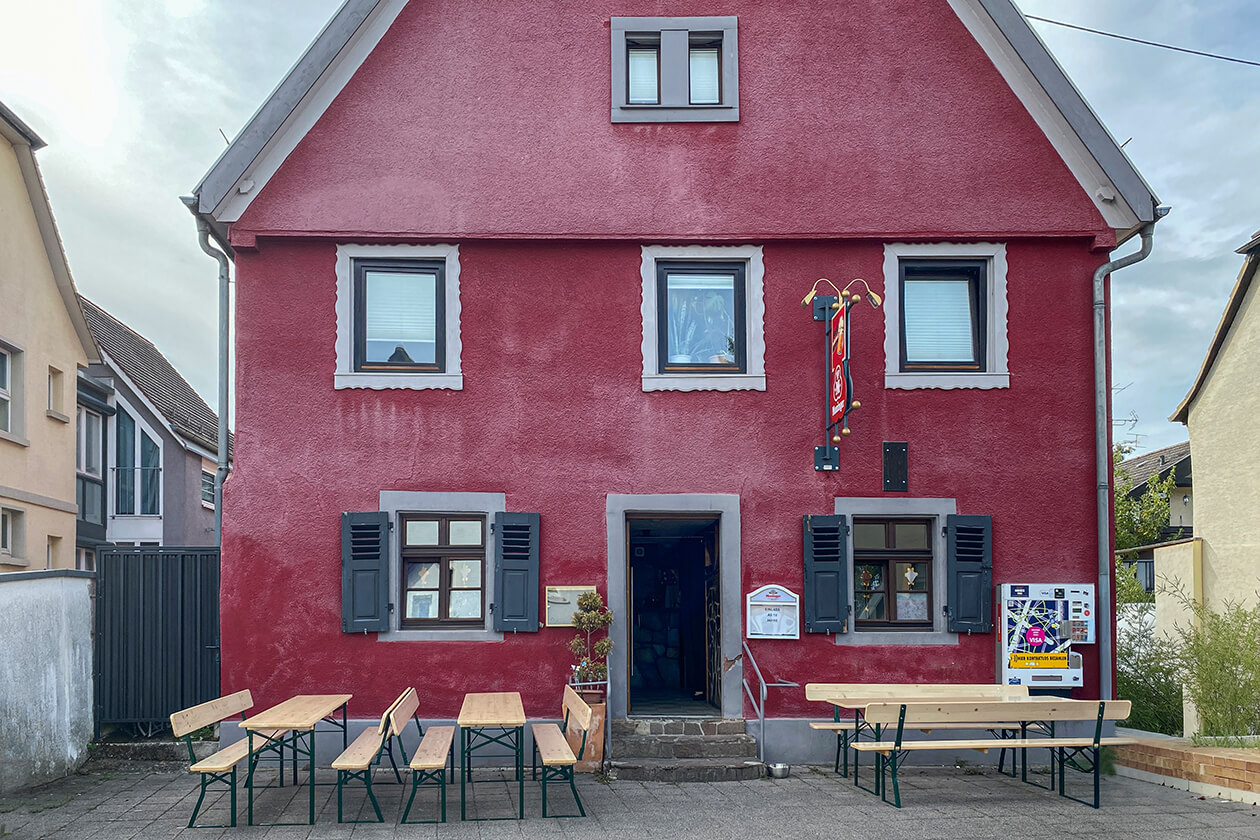 Außenbereich Bierhäusle 76 Pizza Karlsruhe
