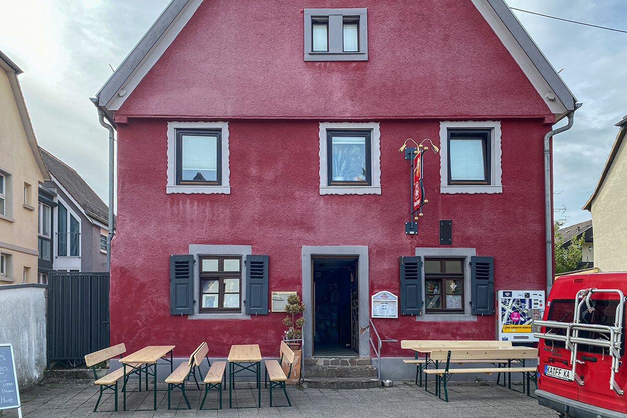 Außenbereich Bierhäusle und 76 Pizza Außenbereich Karlsruhe