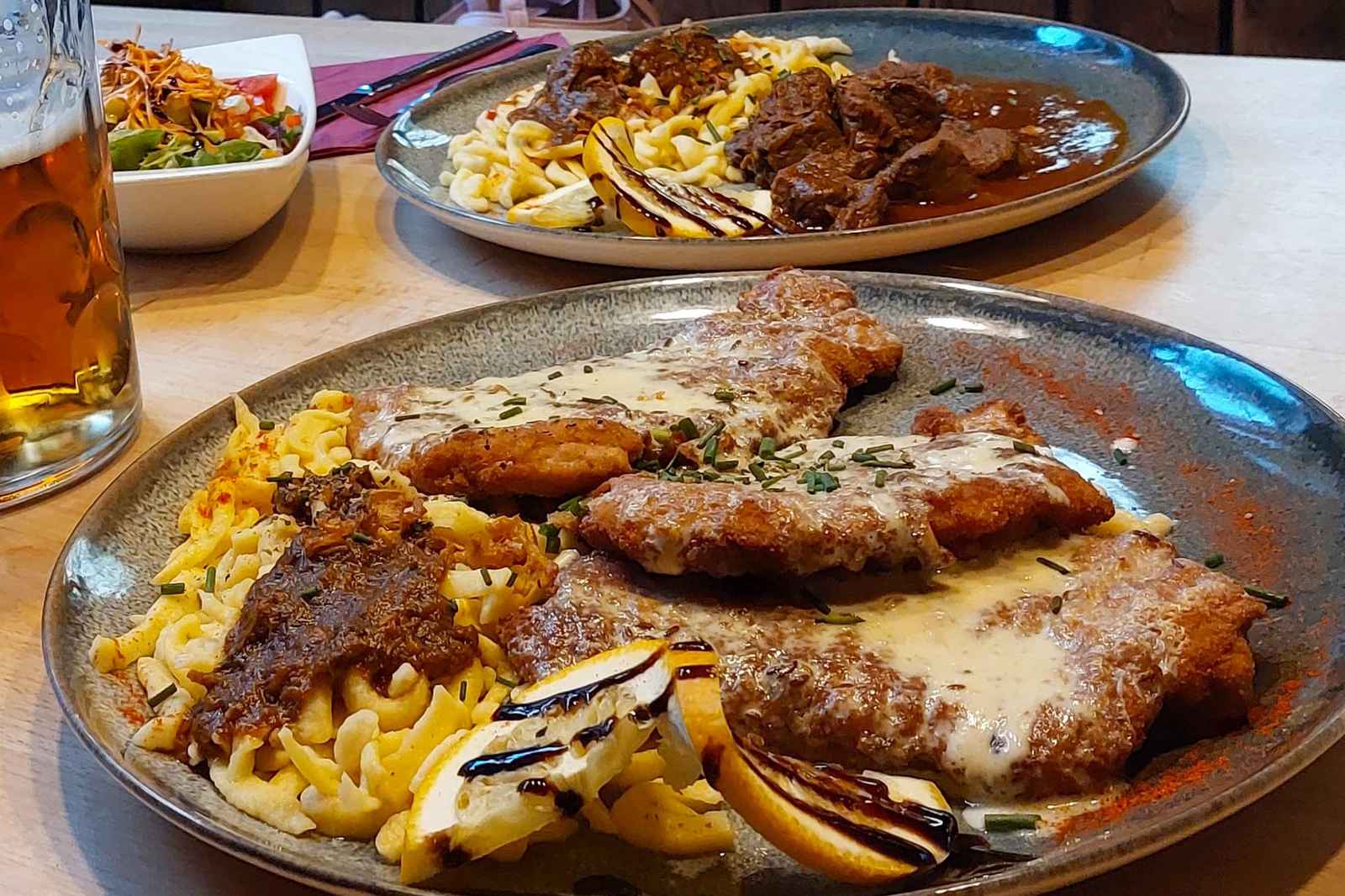 Kochkäseschnitzel Brauergulasch Bettelstudent Karlsruhe